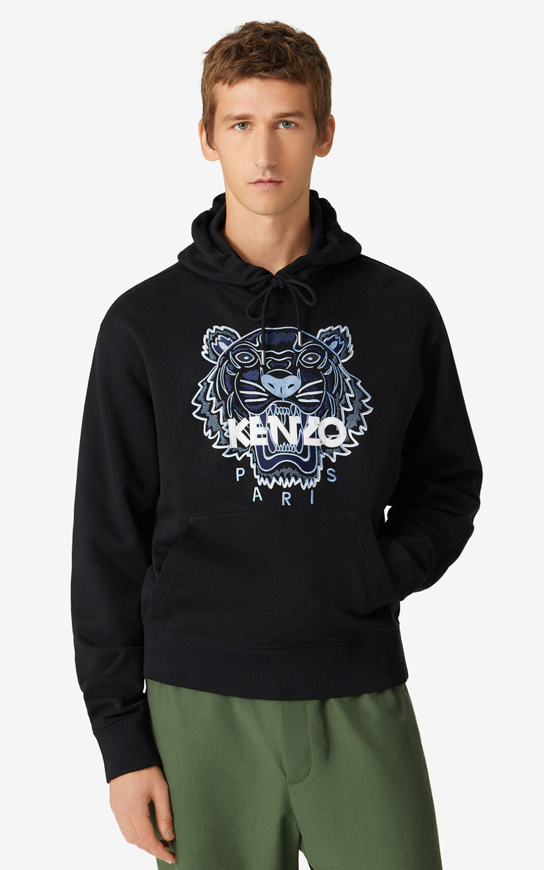 Sudaderas Con Capucha Kenzo Tiger Hombre Negras CXH758436